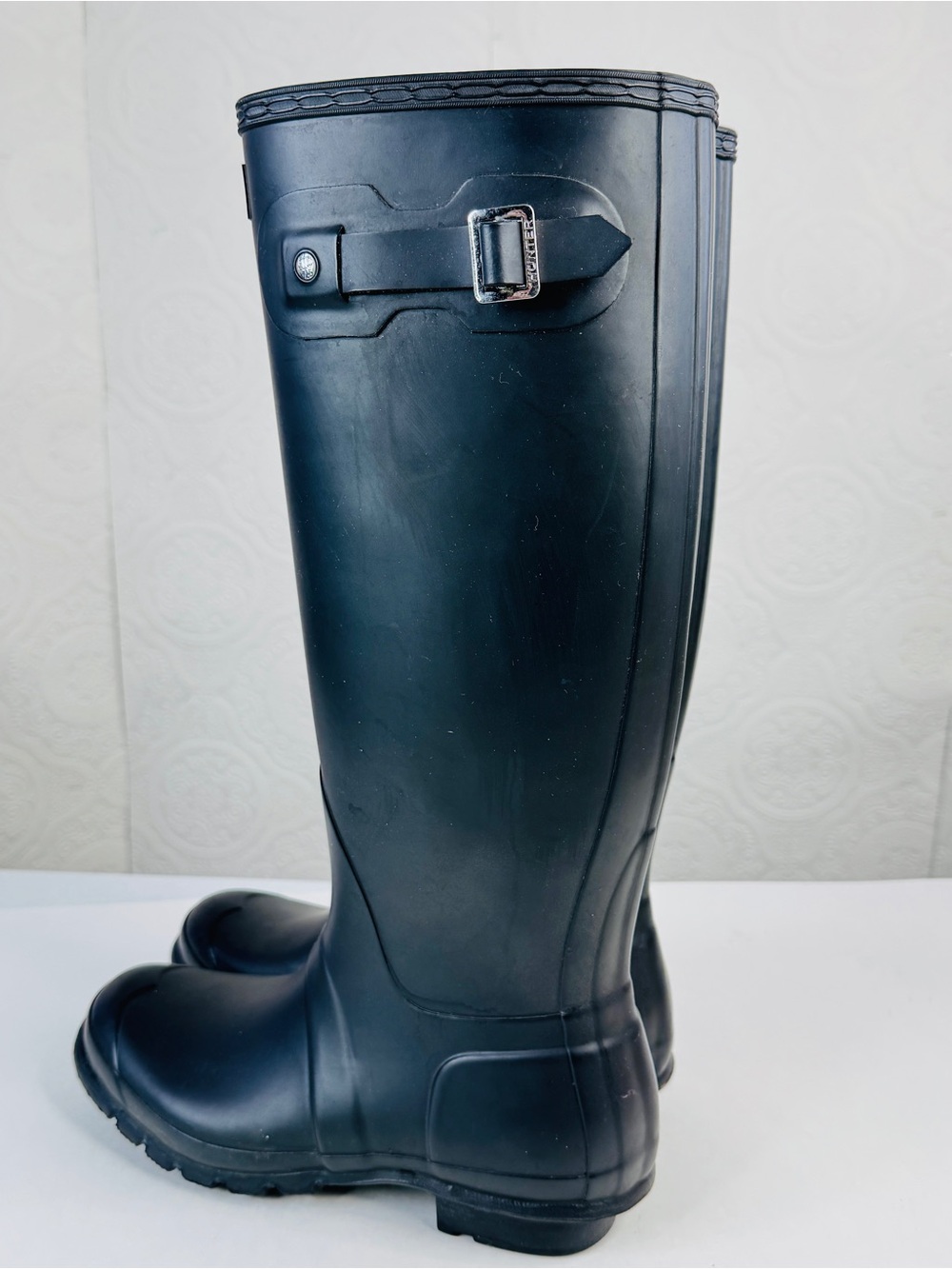 Hunter Original Tall Rain Rubber Boots Black Matte Classic Size US 9 Women's - Picture 3 of 7